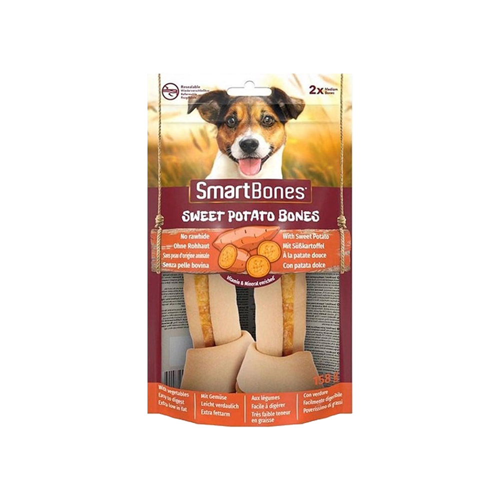 Smartbones Tatlı Patatesli Medium Kemikler Köpek Ödülü 2'li (158 g)