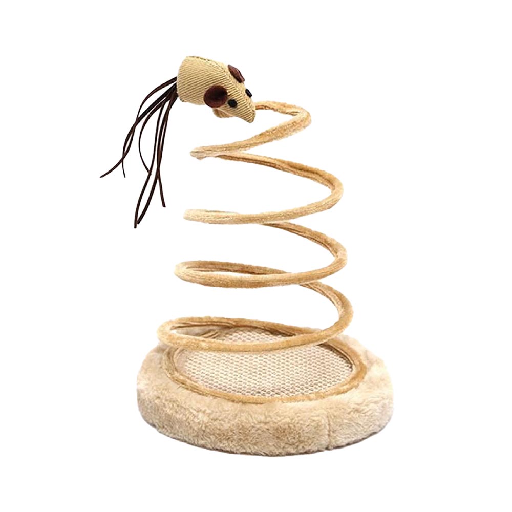 Eastland Tahta Tabanlı Yaylı Kedi Oyuncağı (15 - 22 cm)