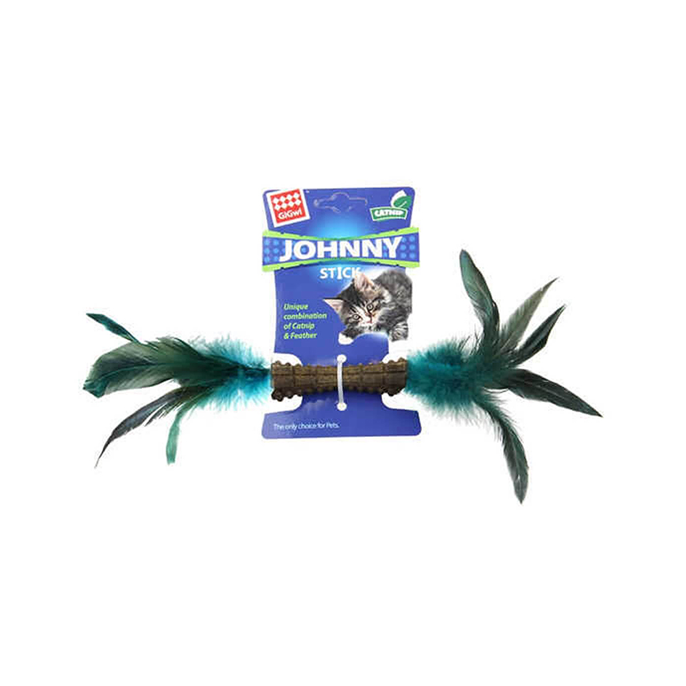 GiGwi Johnny Stick Catnipli Doğal Tüylü Kedi Oyuncağı