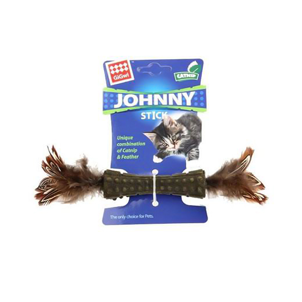 GiGwi Johnny Stick Kedi Otlu Doğal Kedi Oyuncağı (18 cm)