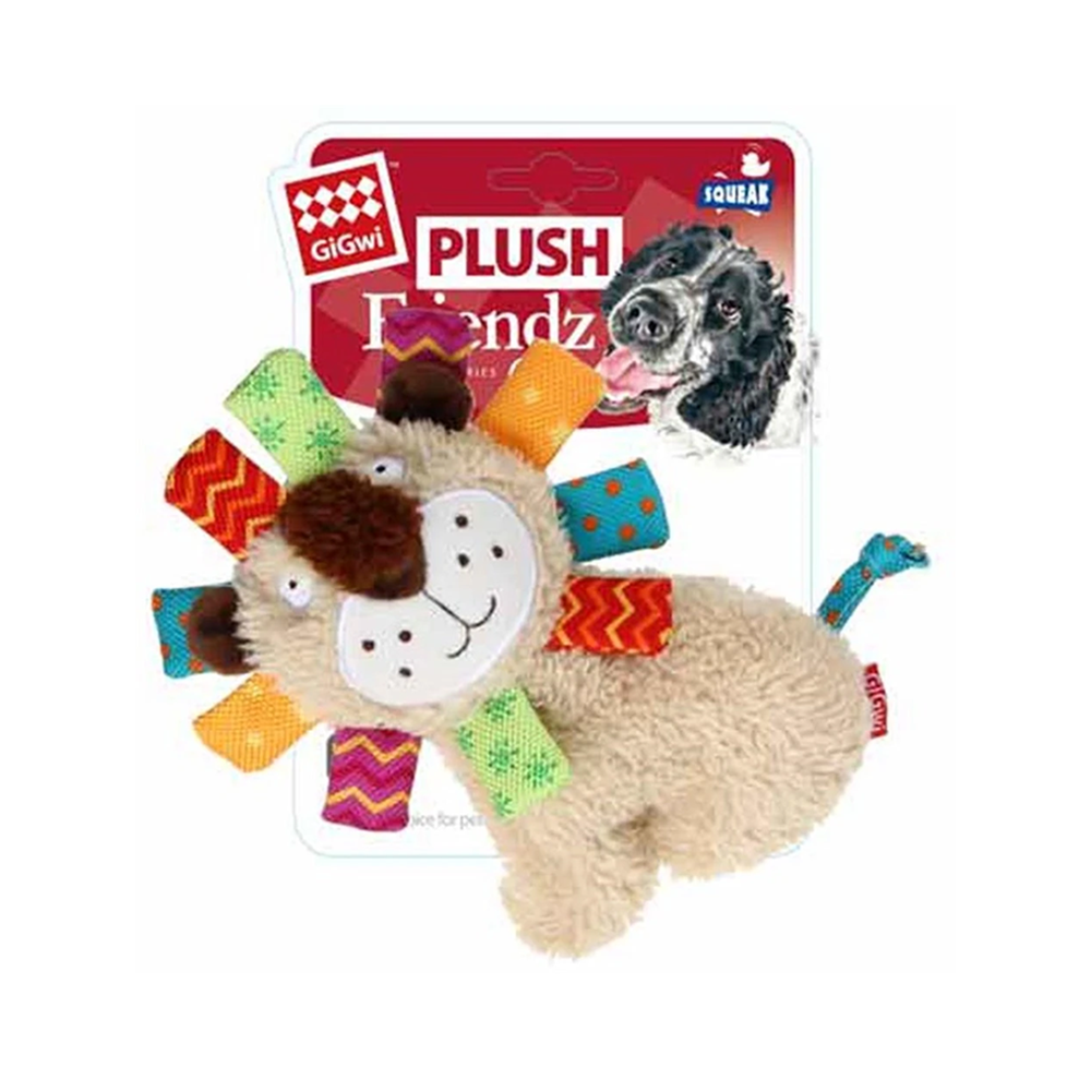 GiGwi Plush Friendz Sesli Aslan Köpek Oyuncak (17 x 11 x 4 cm)