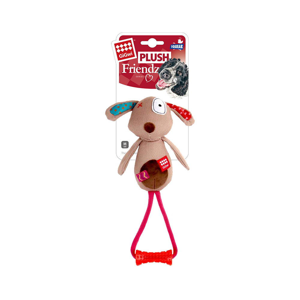 GiGwi Tutma Saplı Öten Köpek Oyuncağı (33 cm)