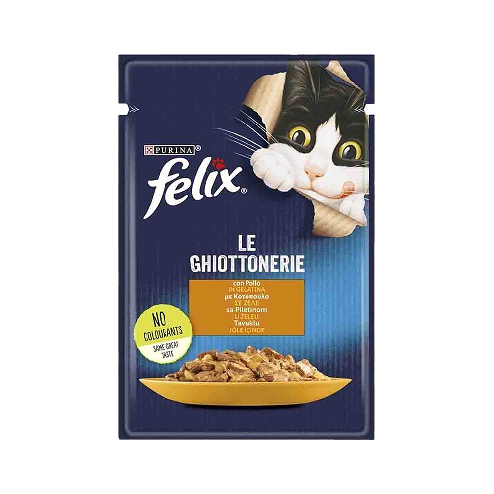Purina Felix Le Ghiottonerie Tavuk Etli Yetişkin Kedi Pouch Yaş Mama (85 g)