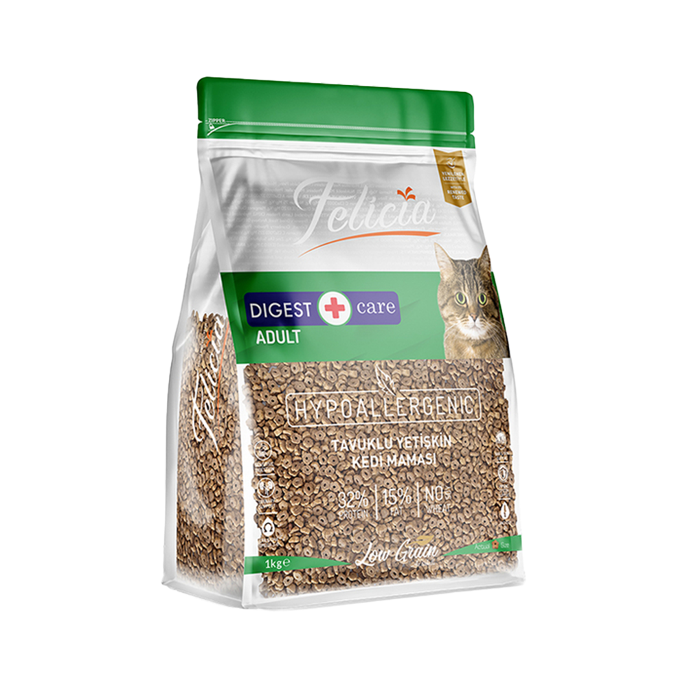 Felicia Tavuk Etli ve Az Tahıllı HypoAllergenic Yetişkin Kedi Maması (1 kg)