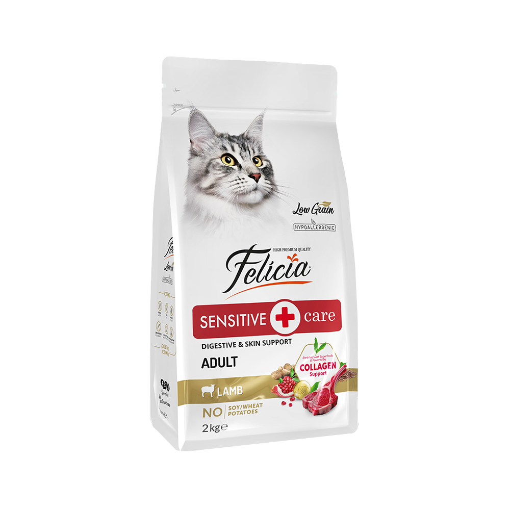 Felicia Hipoalerjenik Az Tahıllı Kuzu Etli Yetişkin Kedi Maması (2 kg)