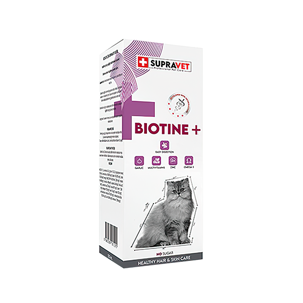 Supravet Biotine Kediler İçin Tüy Sağlığı Multi Vitamin Damlası (100 ml)