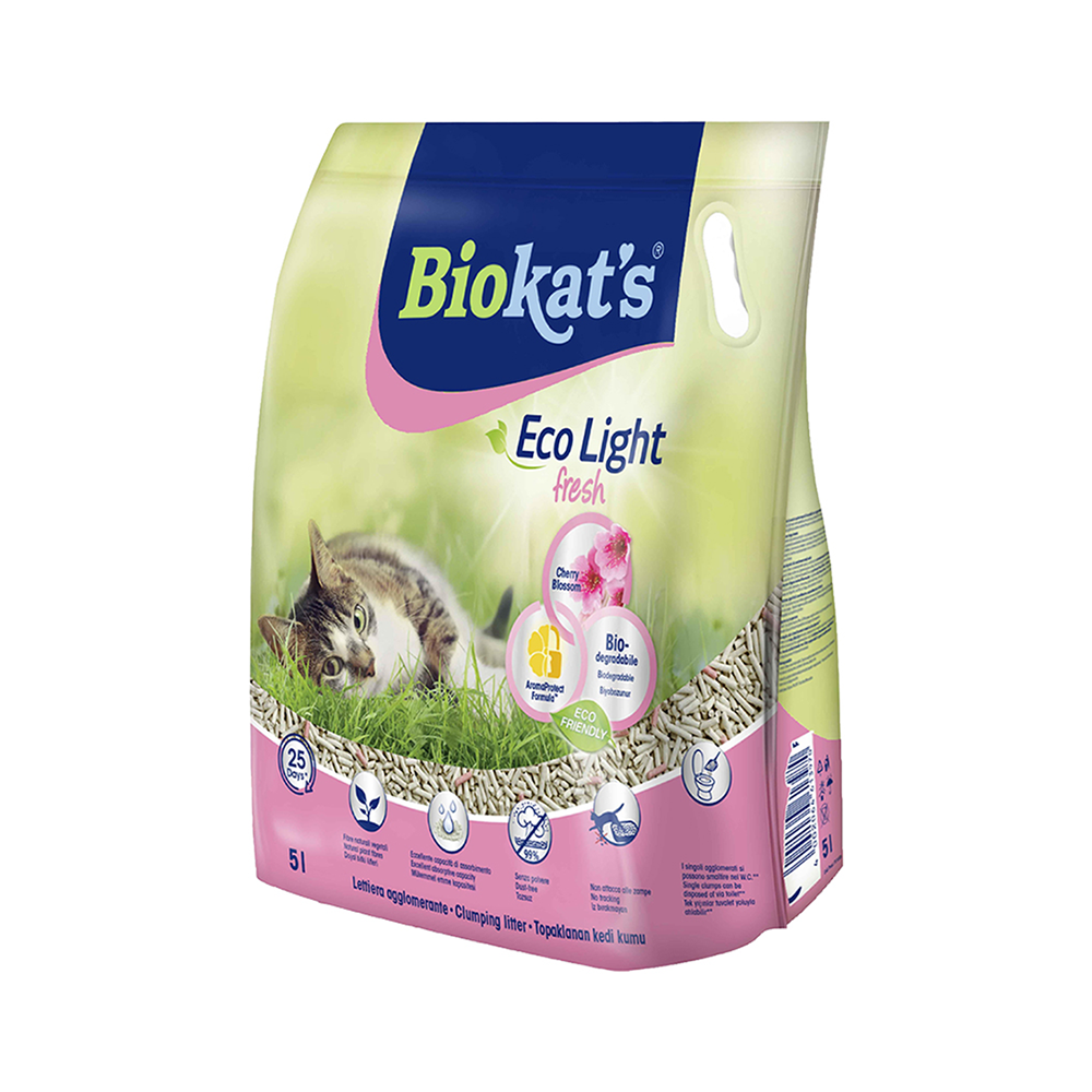 Biokat's Eco Light Fresh Cherry Blossom Pelet Kedi Kumu (5 L)