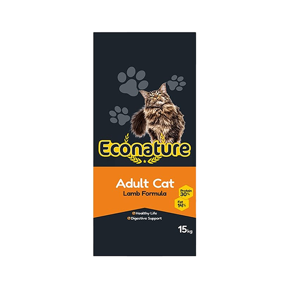 Econature Kuzu Etli Yetişkin Kedi Maması (15 kg)