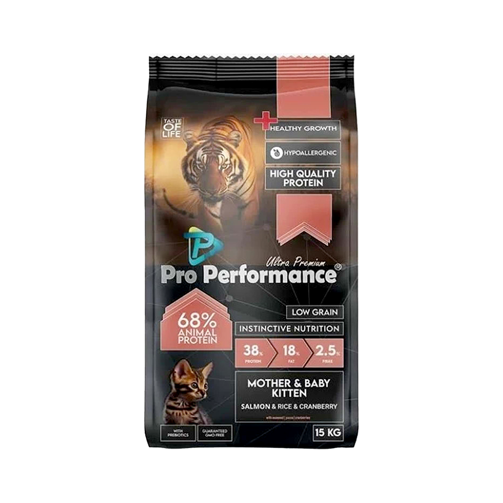 Pro Performance Pirinçli ve Somon Balıklı Anne ve Yavru Kedi Maması (15 kg)
