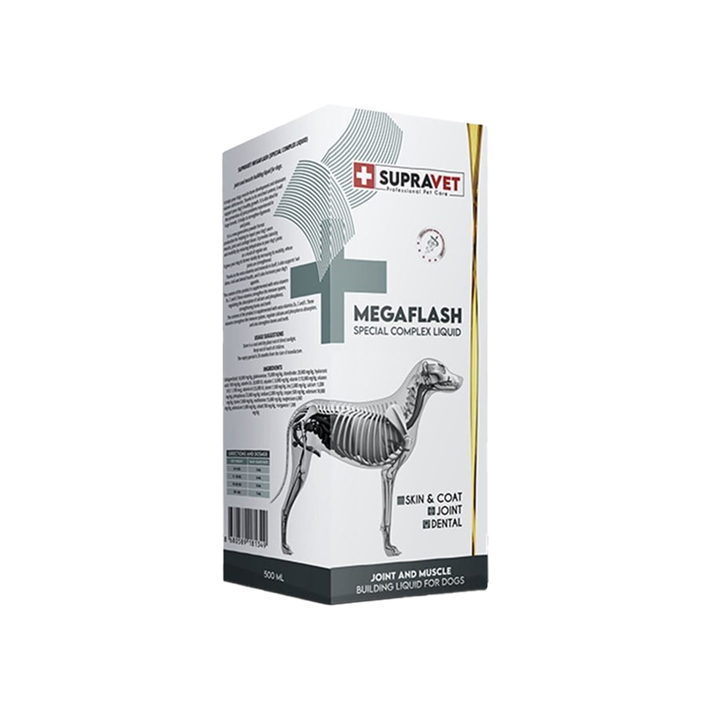Supravet Mega Flash XXL Köpek Eklem ve Kas Geliştirici Likit (500 ml)