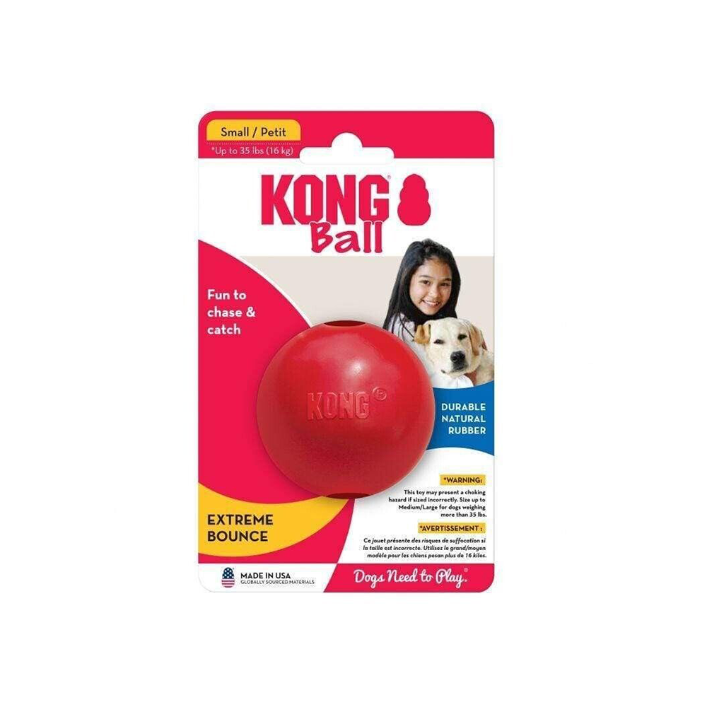 KONG Delikli Top Şeklinde Çok Amaçlı Köpek Oyuncağı (S)